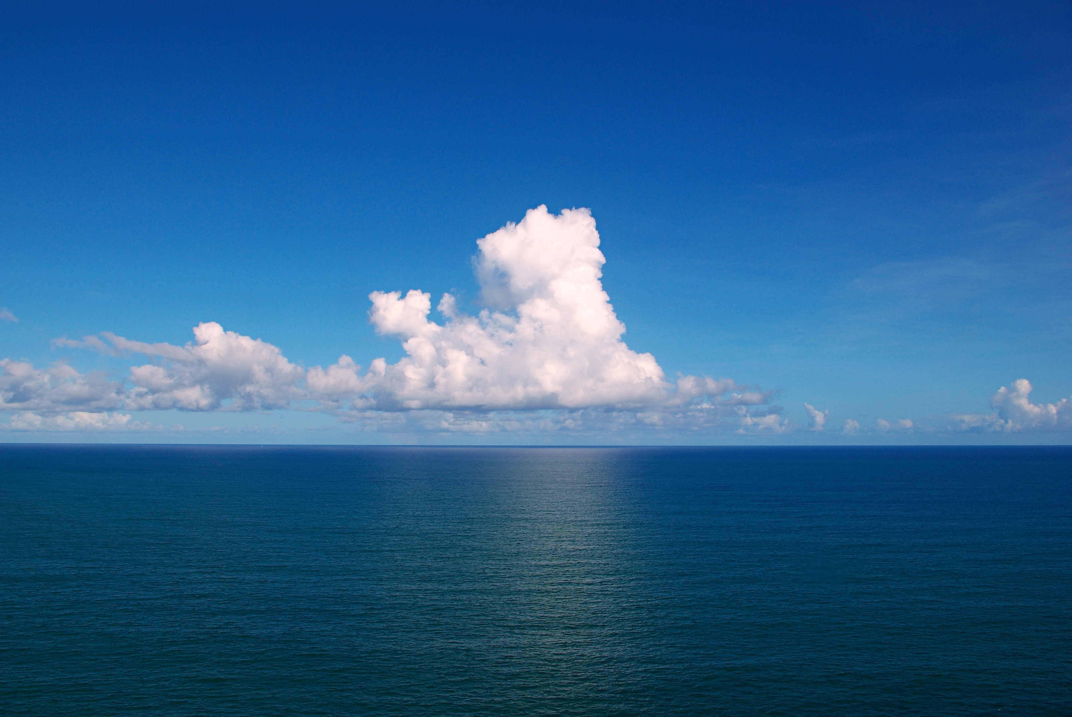 Cumulus clouds over the Atlantic Ocean near Salvador, Brazil